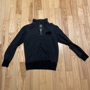 Black Salt and Pepper Roots Quarter Zip